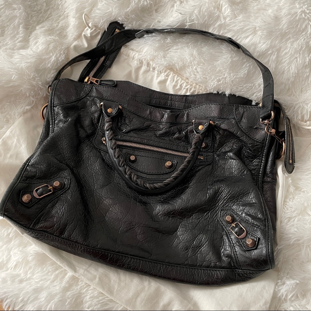 Balenciaga Black Giant 12 Rose Gold City Bag - Picture 9 of 9